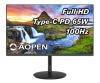 23,8'' AOPEN 24SH2YEbmihux IPS, 1920x1080, 1 / 4ms, 250cd, 100Hz, 1xHDMI(1.4) + 1xType-C(65W) + Audio out, Speakers 1Wx2, FreeSync, H.Adj. 80 (by AC
